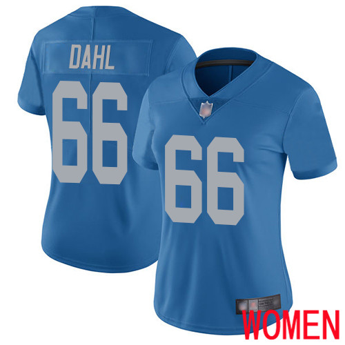 Detroit Lions Limited Blue Women Joe Dahl Alternate Jersey NFL Football 66 Vapor Untouchable
